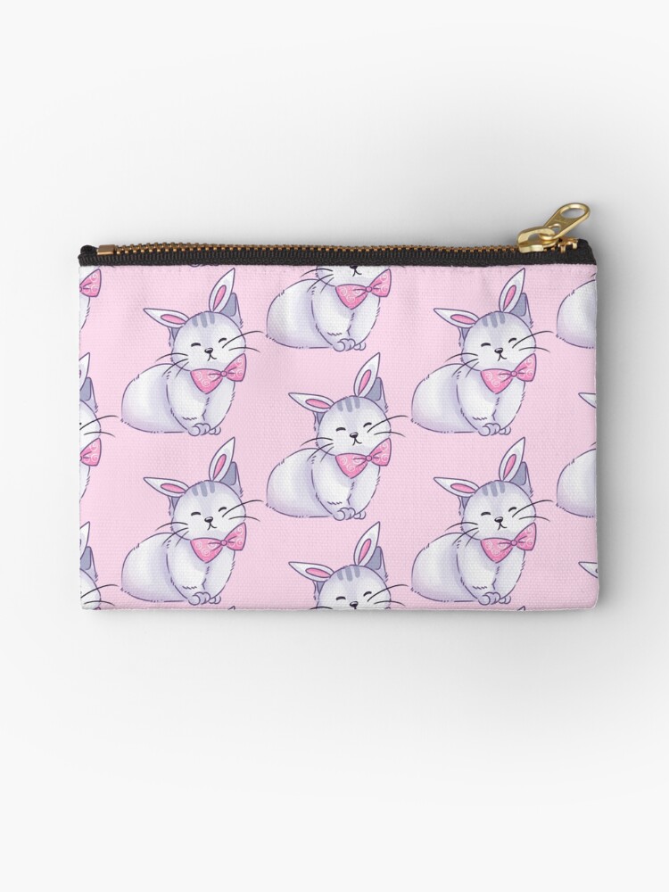 Thumbnail 1 of 4, Zipper Pouch, Bunny Cat designed and sold by instadrawvhs.
