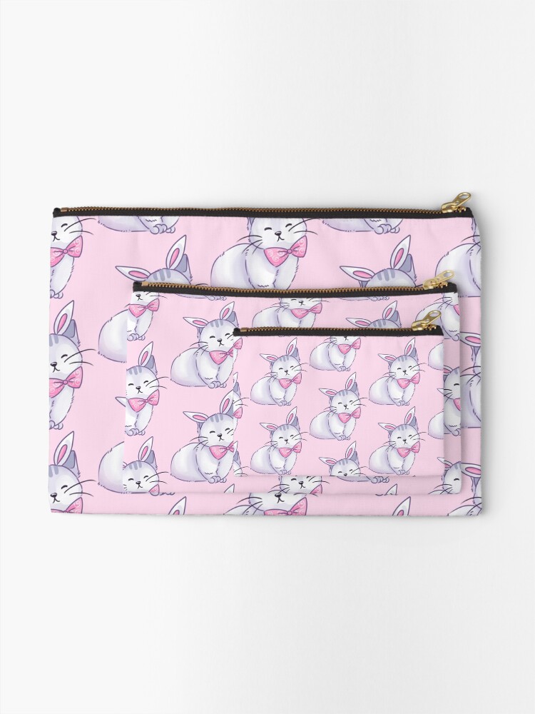 Thumbnail 2 of 4, Zipper Pouch, Bunny Cat designed and sold by instadrawvhs.