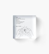 Legacy Rupi Kaur Acrylic Block