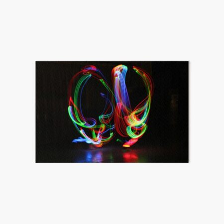 Abstract Rainbow Flowers Art Board Print