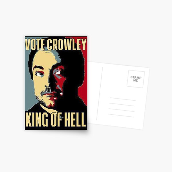 Vote Crowley - KÖNIG DER HÖLLE Postkarte