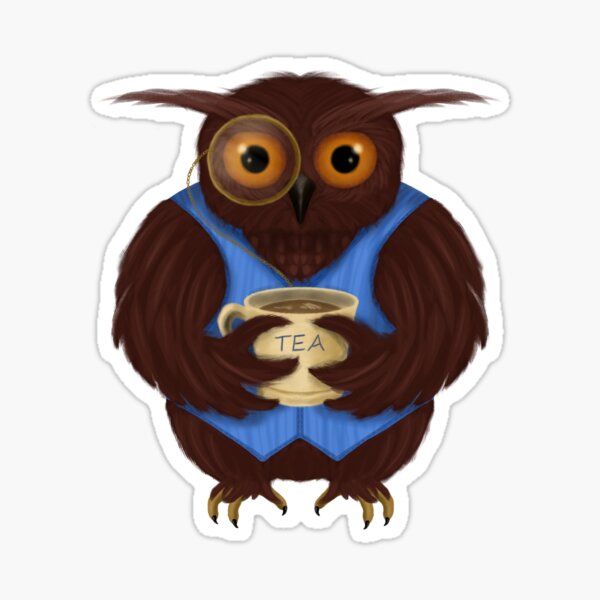 Classy Owl Sticker