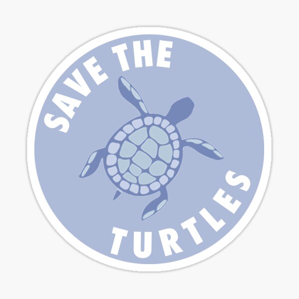 Save the Turtles - Indigo Sticker