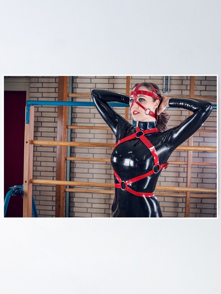 DutchDame In A Latex Catsuit Joining The Gym Poster For Sale By Guldor Redbubble