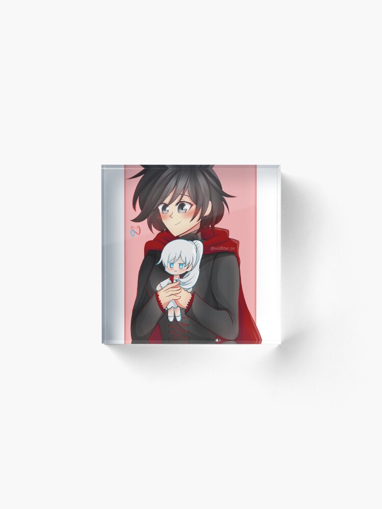 Alternate view of Whiterose lil' weiss Acrylic Block