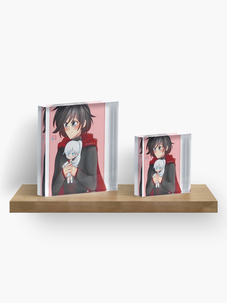 Alternate view of Whiterose lil' weiss Acrylic Block