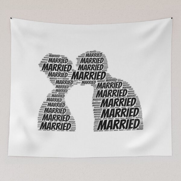 Item preview, Married Word Cloud Shirt Presents designed and sold by ProjectsMM.