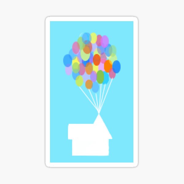 Minimalist Balloon House Sticker
