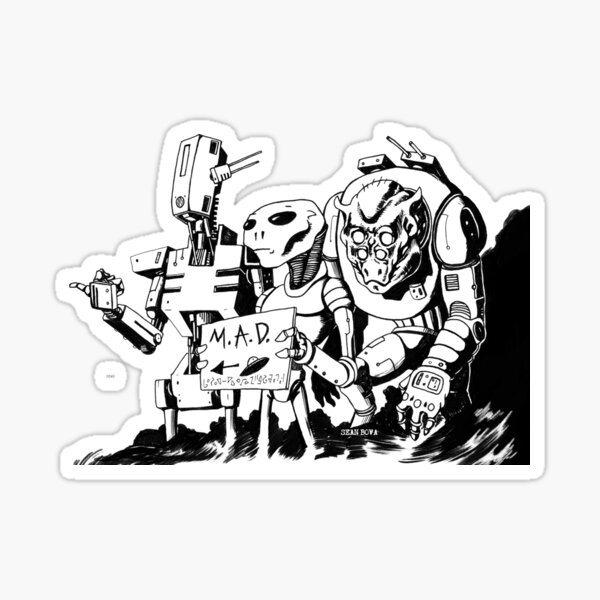 Monsterz Tea Party by SEAN BOVA Sticker