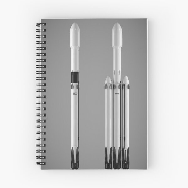 Item preview, Falcon 9 and Falcon Heavy portrait BW designed and sold by Kimi Talvitie.