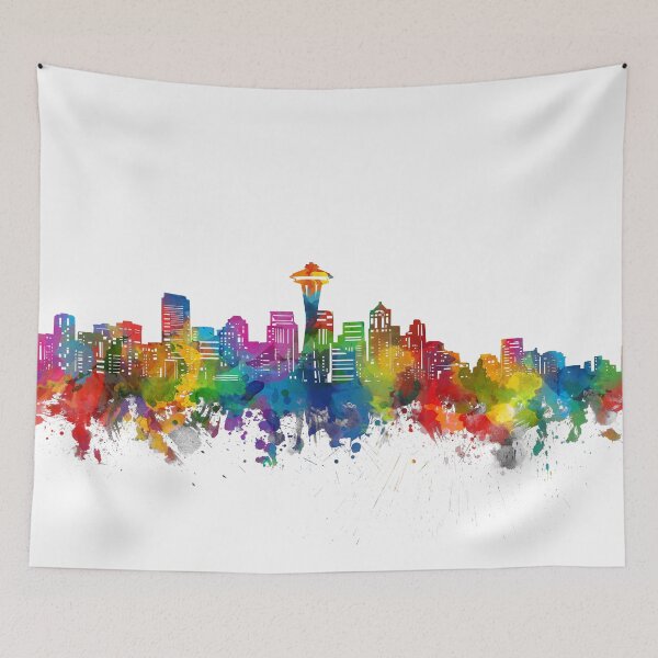 Item preview, seattle skyline designed and sold by BekimART.