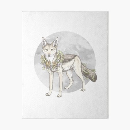 Floral Jackal Coyote Wolf