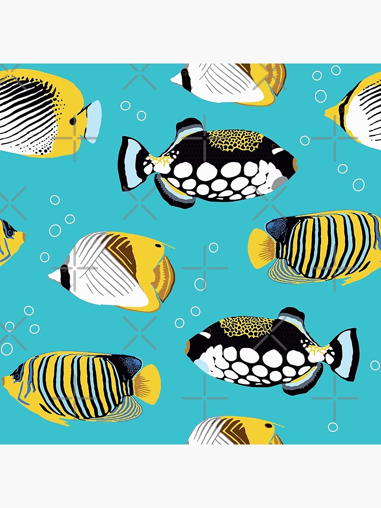Tropical Fish in water (with stickers) by nadyanadya