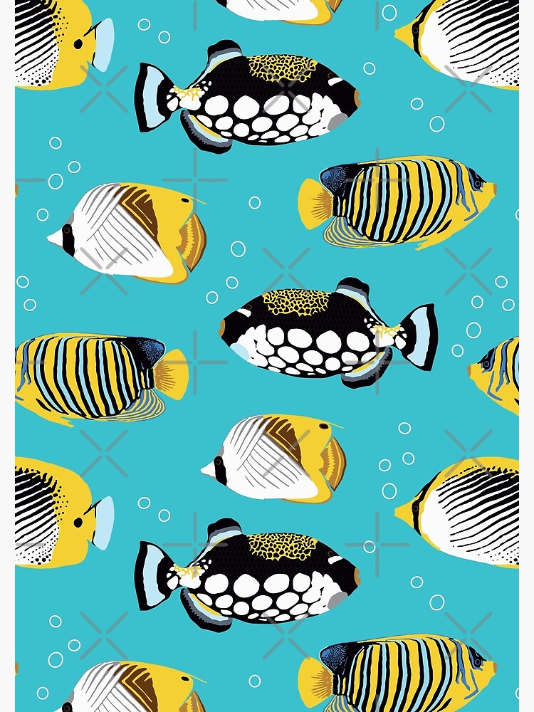 Tropical Fish in water (with stickers) by nadyanadya