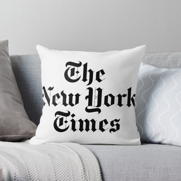 The New York Times Logo Throw Pillow