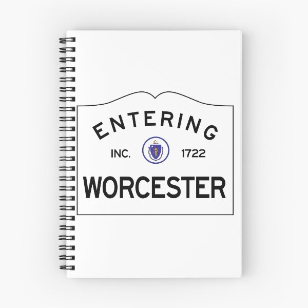 Artikelvorschau, Einfahrt nach Worcester, Massachusetts - Verkehrsschild des Commonwealth of Massachusetts entworfen und verkauft von NewNomads.