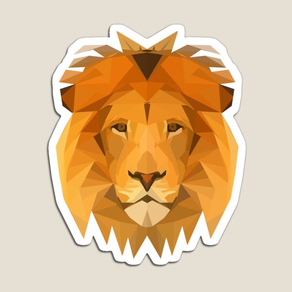 The many angled lion Magnet