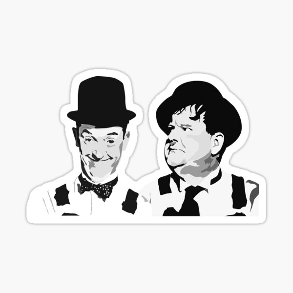 Laurel & Hardy best friends Sticker