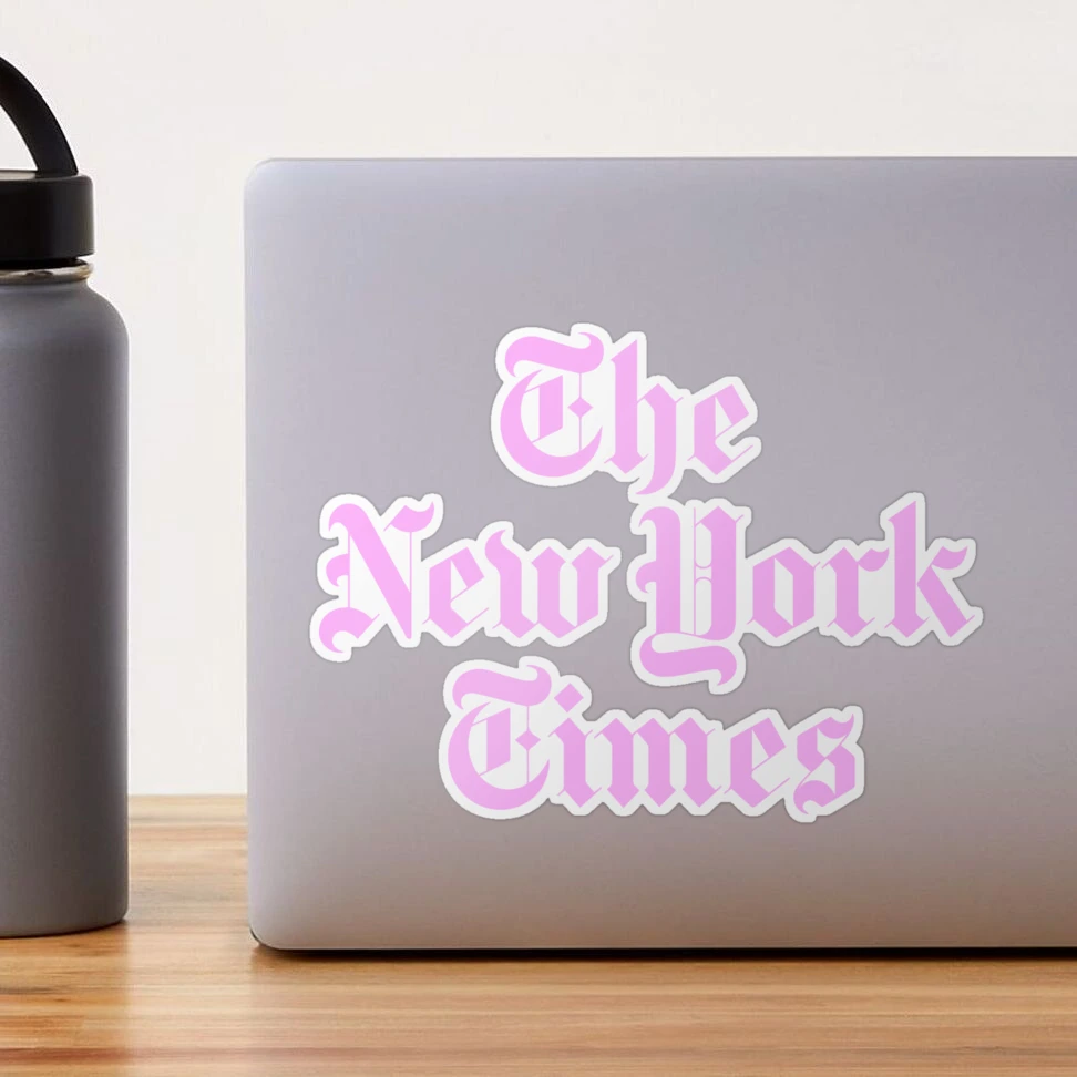 The New York Times Logo Pink  Sticker for Sale by ktthegreat