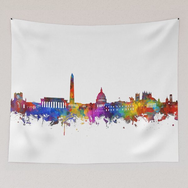 Item preview, washington dc skyline designed and sold by BekimART.