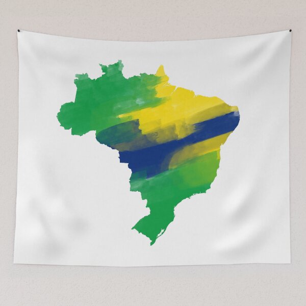 Artikelvorschau, Brasilien Karte Wasserfarbe entworfen und verkauft von lukassfr.