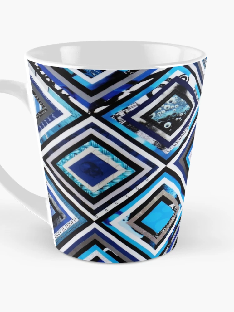 Thumbnail 3 of 4, Coffee Mug, Test Pattern (Blue) designed and sold by Joel Lambeth.