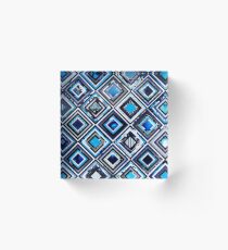Test Pattern (Blue) Acrylic Block