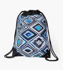 Test Pattern (Blue) Drawstring Bag