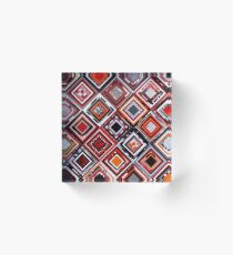 Test Pattern (Orange) Acrylic Block