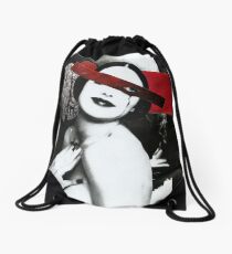 Beauty and Brains Drawstring Bag