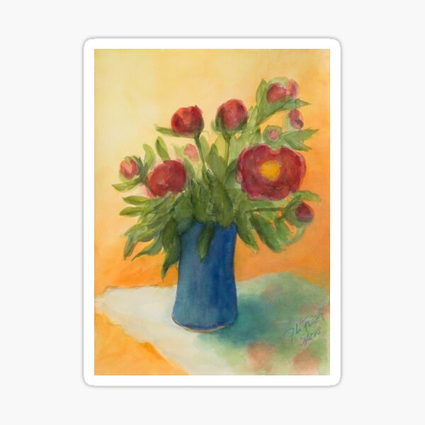 Peonies ostrich Sticker