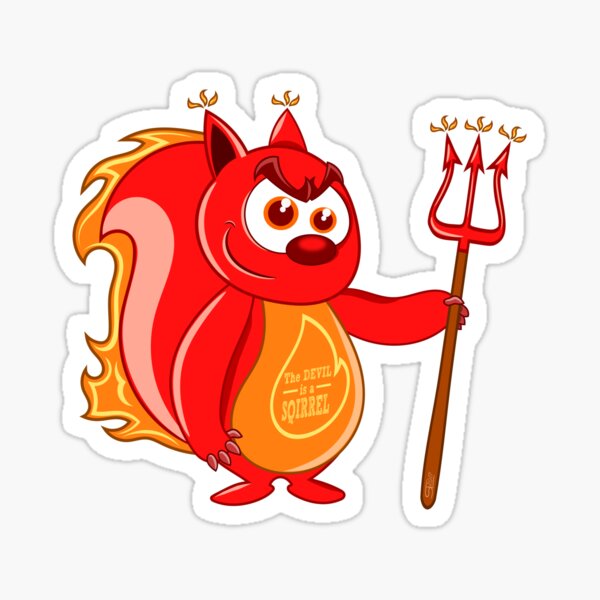 Der Teufel ist ein Eichhörnchen Sticker