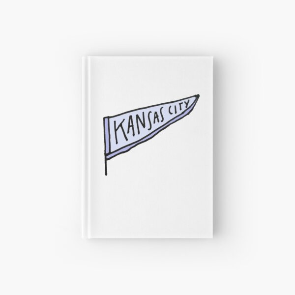 Kansas City Hand-drawn Pennant - blues Hardcover Journal