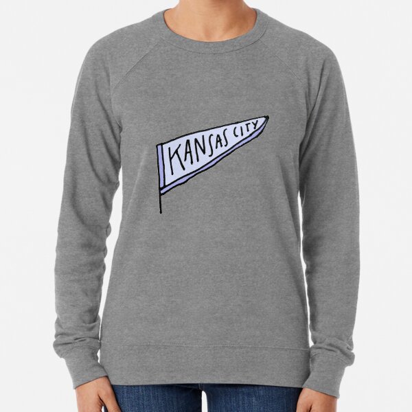 Kansas City Hand-drawn Pennant - blues Lightweight Sweatshirt