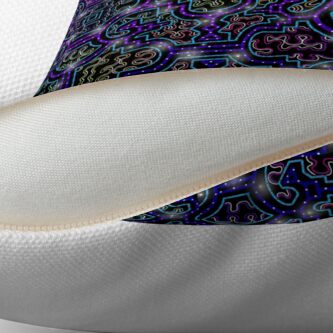 Alternate view of Shipibo Pattern/Ayahuasca Visions Floor Pillow
