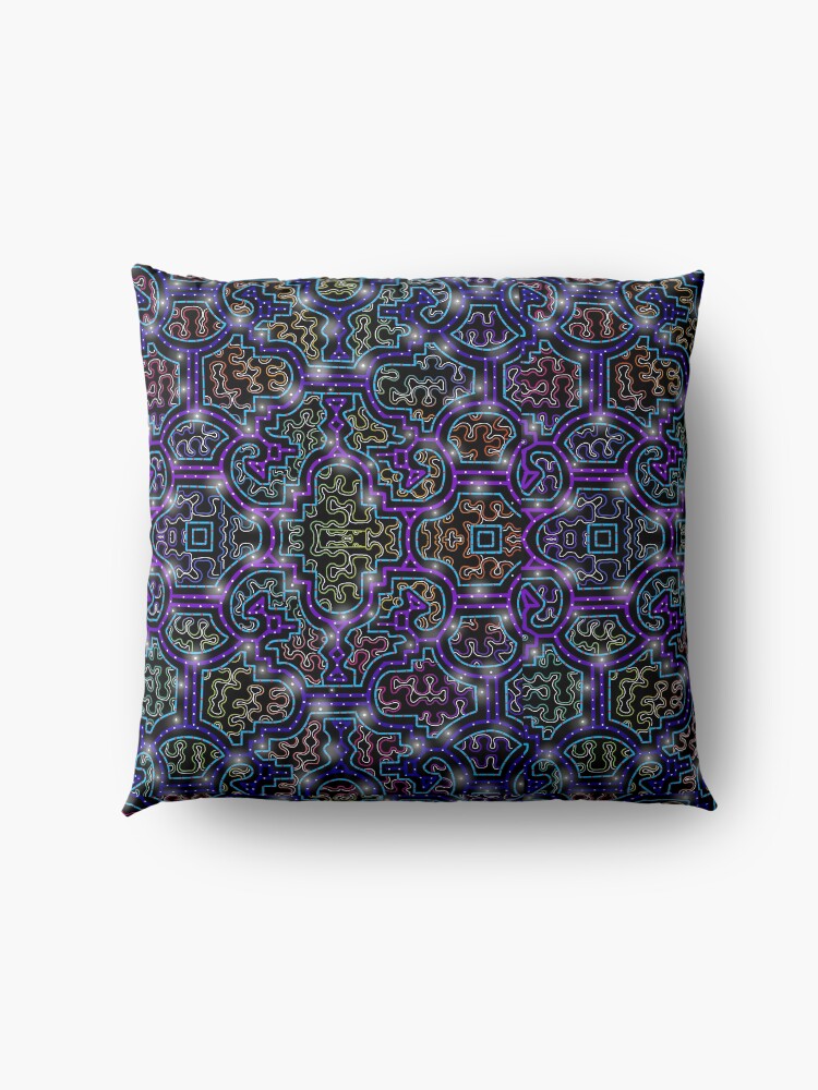 Alternate view of Shipibo Pattern/Ayahuasca Visions Floor Pillow