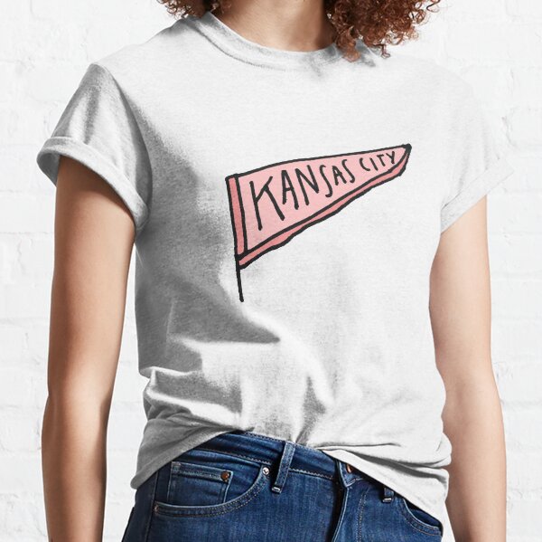 Kansas City hand-drawn pennant - Pinks Classic T-Shirt