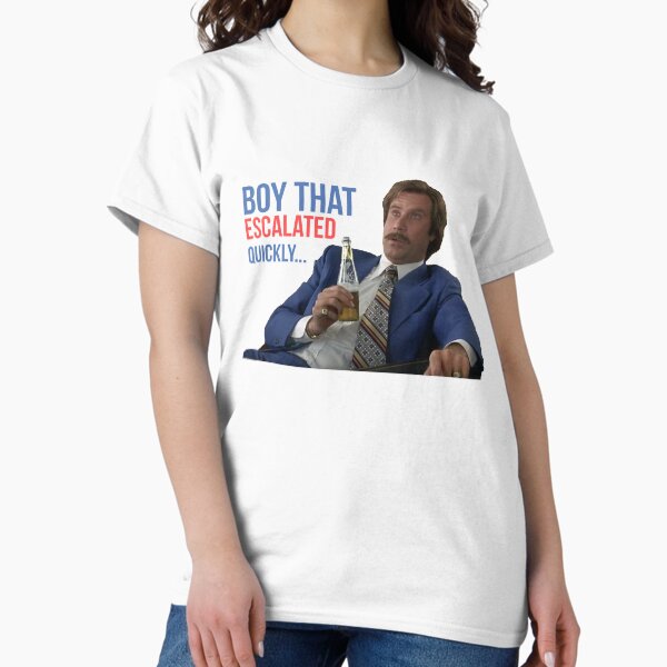 Item preview, Anchorman Will Ferrell Boy That Escalated Quickly designed and sold by hughhhogan.