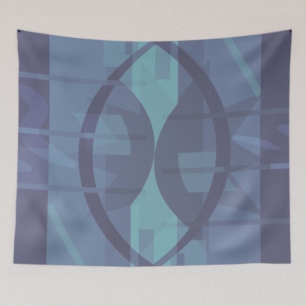 Item preview, Cosmic Collision Soft Muted Pastel Blue Green Abstract - Jenny Meehan designed and sold by Jenny Meehan Art Prints and Patterns  .
