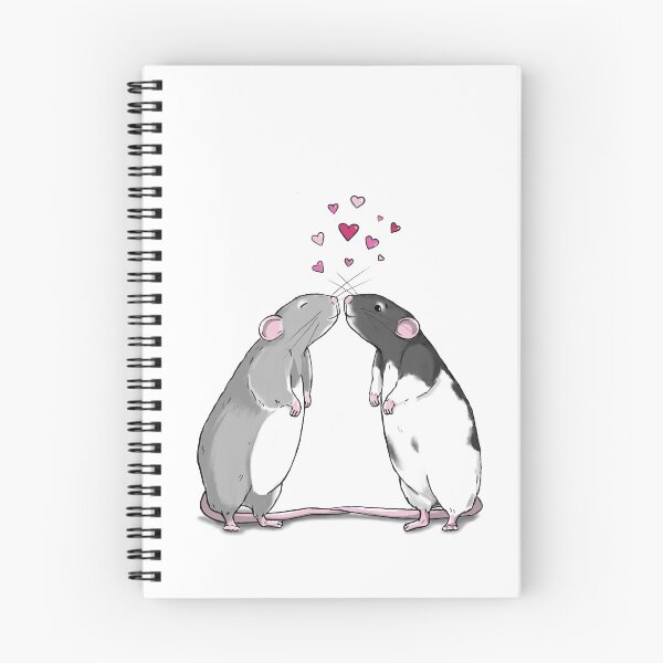 Item preview, Rat Hearts and Kisses designed and sold by Doodle-Pip.