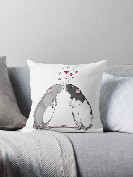 Item preview, Rat Hearts and Kisses designed and sold by Doodle-Pip.