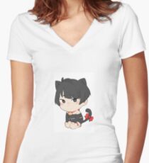 Katzenjunge Shirt mit V-Ausschnitt
