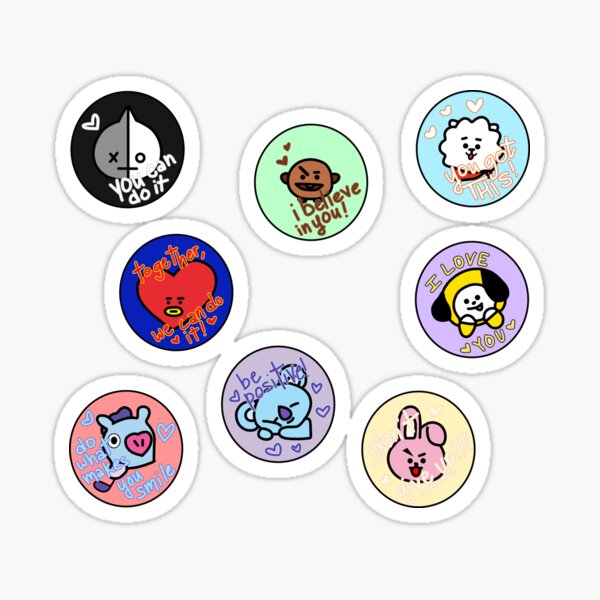 bt21 fanart stickers redbubble