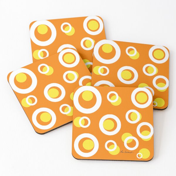 Item preview, Orange White Yellow Mod Circles designed and sold by Lois Eastlund.
