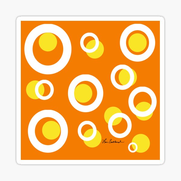 Item preview, Orange White Yellow Mod Circles designed and sold by Lois Eastlund.