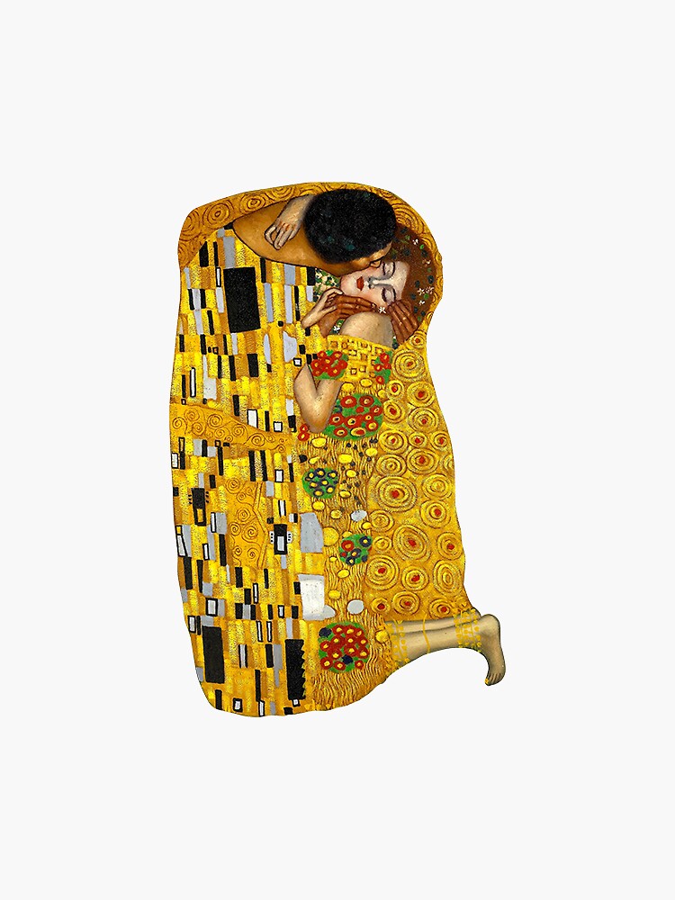 Aperçu 3 sur 3. Sticker avec l'œuvre Le baiser créée et vendue par stickerific.