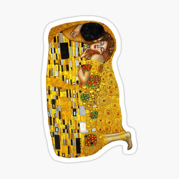 Klimt The Kiss Pintura al óleo Calcomanía Nevera, Pegatinas para