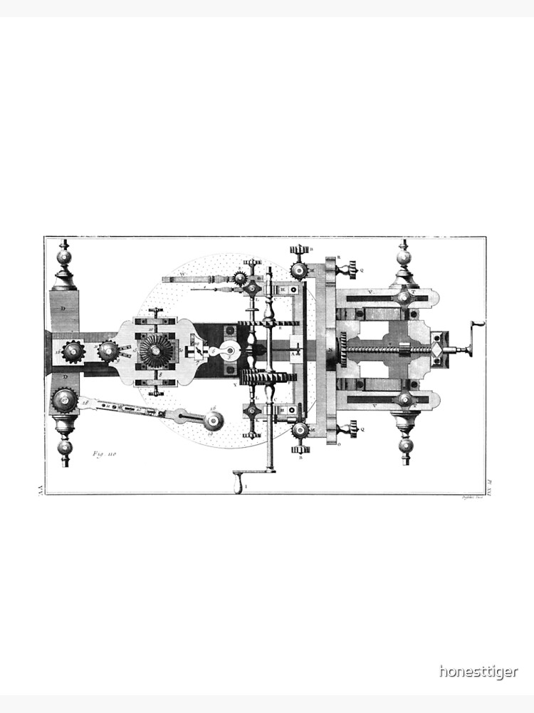 Diderot Plate Clockmaker's Teeth Cutting Machine Art Board Print