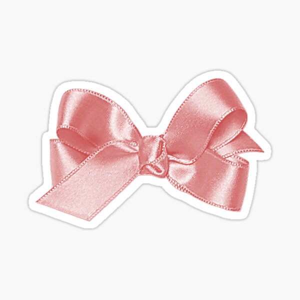 Pink bow sticker. Sticker