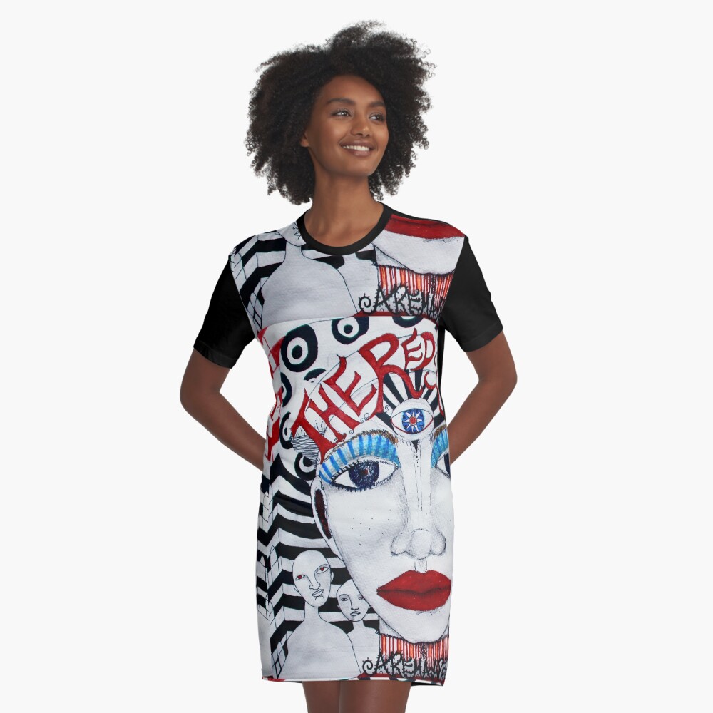 The Red Soundtracks - Drawing Graphic T-Shirt Dress